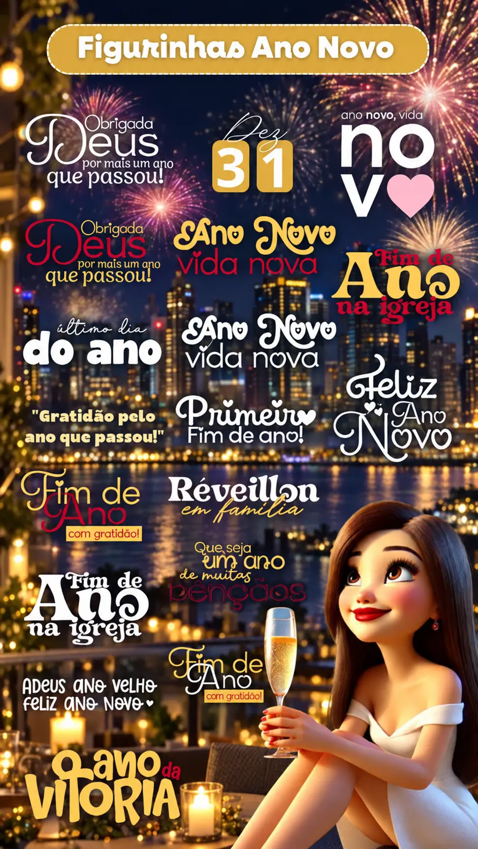 Figurinhas para Ano Novo