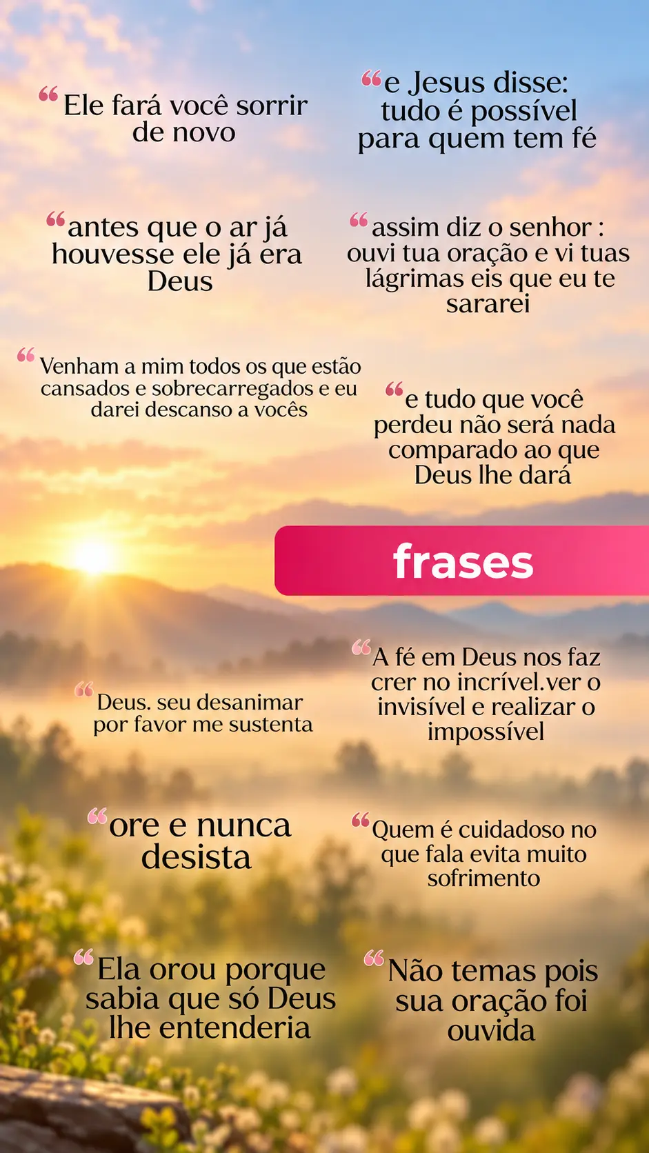 Figurinhas com frases de fé